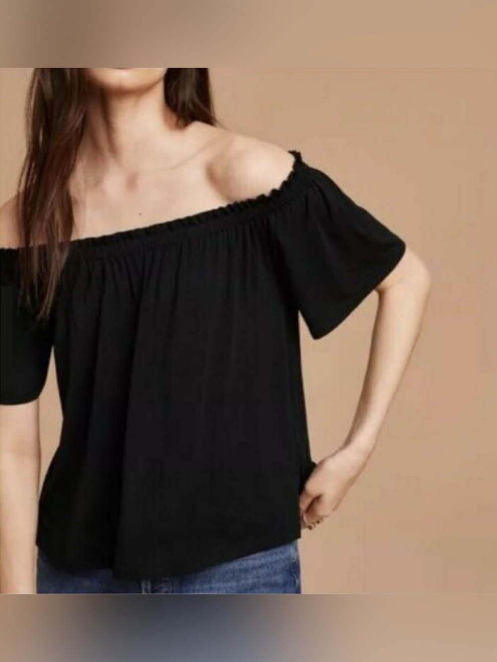 ARITZIA - Wilfred - Sartre T-Shirt 100% Linen off the Shoulder Top